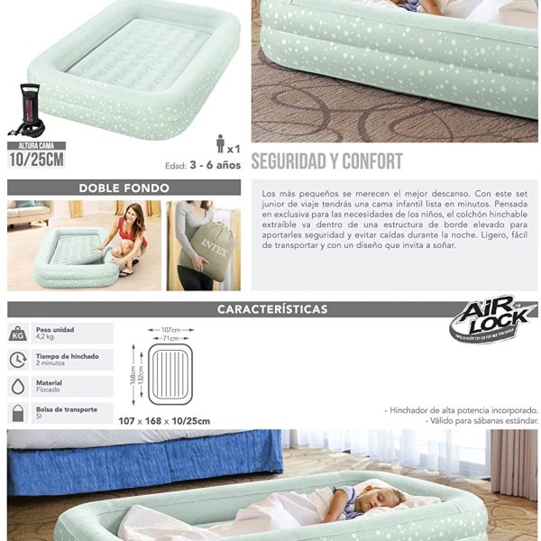 INTEX Воздушен кревет за деца со пумпа - Image 6